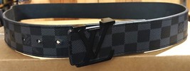 Louis Vuitton Damier Graphite LV Initials Buckle Belt Size 46/115 - $150.00