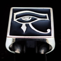 Sterling silver ring Eye of Ra All seeing Eye of Horus ancient Egypt symbol with - £111.50 GBP