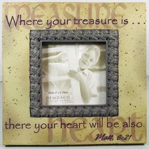 DEMDACO Frames - Treasure…Heart Matt. 6:21 - Hold 4” x 4” Photo - Sandstone - £12.61 GBP