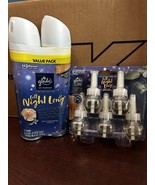 Glade Fall Night Long Scented Oil Plug In Refills 5ct &amp; 2 Room Air Can S... - $47.21 CAD