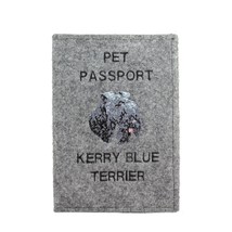 Kerry Blue Terrier - Passport wallet for the dog with embroidered pattern. New p - £8.78 GBP