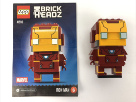 Assembled LEGO Brick Headz Iron Man Figure Discontinued (41590) - LOOK - £22.13 GBP
