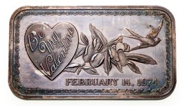 1974 Ser Mi San Valentín Por Madison Casa de Moneda 1 Oz. Plata Barra Artístico - $85.75