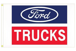 Ford Trucks White Flag 3x5 FT Grommets &amp; D-Rings Car Show Racing Garage ... - $17.99