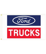Ford Trucks White Flag 3x5 FT Grommets &amp; D-Rings Car Show Racing Garage ... - $24.59 CAD