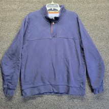 Orvis Sweater Sweatshirt 1/4 Zip Pullover Fly Fishing Blue Men&#39;s Sz XL - $21.29