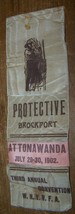 1902 ANTIQUE PROTECTIVE HOSE BROCKPORT NY FIREMAN RIBBON at TONAWANDA WN... - $19.79