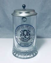 The university of Connecticut vintage Glass Beer Stain“Qui transtulit su... - £15.57 GBP