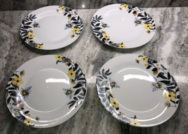 Royal Norfolk Bee Happy 10.5”Stoneware Dinner Plates-Set of 4-NEW-SHIPS ... - $69.18