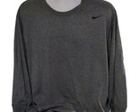 Mens Nike Long Sleeve Lightweight Dri-Fit T-Shirt Top Gray Size 3XL XXXL... - £12.05 GBP