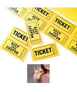 1000 Pc 50/50 Double Stub Raffle Tickets Split Coupon Entry Fair Party Y... - £29.16 GBP