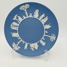 Wedgwood Jasperware Dinner Plate 9-1/2in Sacrifice w/ 3 Scenes Vintage Blue - $58.50