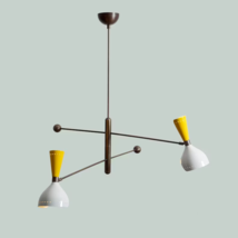 Modern Diabolo Light Fixture 4 Light Stilnovo Decorative Brass Lamp - £223.20 GBP