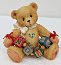 Cherished Teddies Bear holding N-O-E-L 1996  Christmas Theme - £10.44 GBP