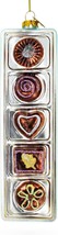 Decadent Box Of Chocolates Blown Glass Christmas Ornament - $31.99