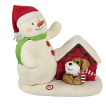 Deck The Halls Duo Jingle Pals Animated Lighted Music Snowman Dog Hallmark 2011 - $28.04