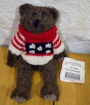 Country Peddlers TEDDY BEAR IN FLAG SWEATER Plush NEW - $15.35