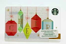 Starbucks Coffee 2015 Gift Card CHEER Christmas Ornaments Colorful Zero ... - £8.52 GBP