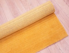 170X240 (5x8 ft) Handmade Mustard Yellow Wool Rug , Wool, Modern Scandinavian - £418.26 GBP