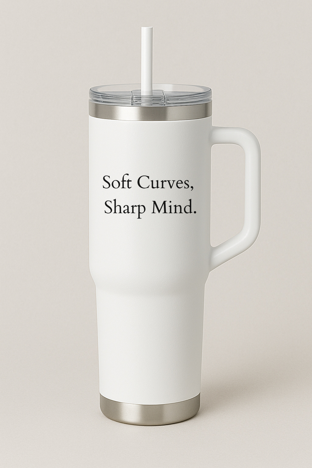 Soft Curves, Sharp Mind Tumbler - $24.99+