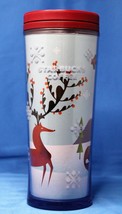 Starbucks 2010 Cup Christmas Holiday Reindeer 16 oz Hot/Cold Insulated Push Top - £8.52 GBP
