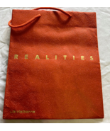 Vintage empty orange and green color paper bag Realities Liz Claiborne - $19.75