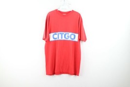 Vintage 80s Mens XL Citgo USA Gas Oil Spell Out Double Sided T-Shirt Red USA - £42.48 GBP