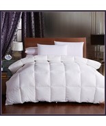 King Size White Jacquard Weave Silk Quilted White Duck Down Duvet Comforter - £230.93 GBP
