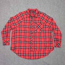 Wild Fable Women&#39;s Flannel Shirt Red Black Plaid Small Pockets Long Sleeve - £8.97 GBP