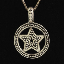 Authentic Lori Bonn Bons 925 Silver Super Star W/ Chain  Pendant 59813 New - £44.88 GBP