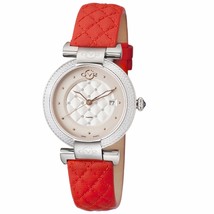 GV2 by Gevril Women&#39;s 1506 Berletta Swarovski Red Leather White Dial Watch 3,900 - £638.56 GBP