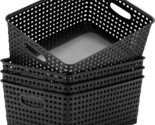 Eslite Plastic Storage Baskets For Organizing, Black, Pack Of, 11 Pt. 42... - $37.95