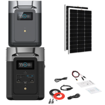 EcoFlow DELTA 2 + Solar P 100W Rigid 2 Panels 3040Wh (1 DELTA Max Extra Battery) - £1,689.40 GBP