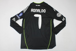 real madrid jersey 2010 2011 shirt cristiano ronaldo champions black long slee - £59.94 GBP