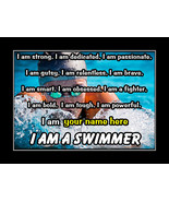 Inspirational Swimmer Personalized Poster Print Motivational Swimming Wa... - $24.99+