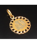 18K GOLD - Vintage Allah In Arabic Cutout Medal Pendant - GP432 - £229.27 GBP