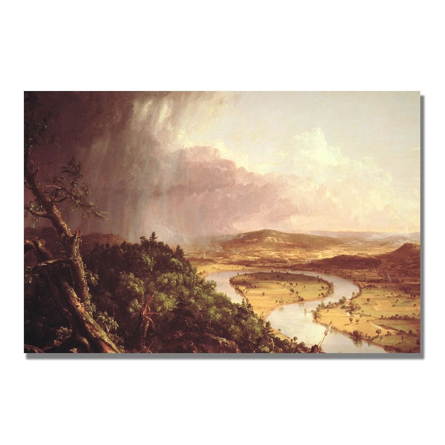 The Oxbow by Thomas Cole, 22x32-Inch Canvas Wall Art