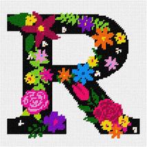 Pepita Needlepoint kit: Letter R Primary Floral, 7&quot; x 7&quot; - £39.50 GBP+