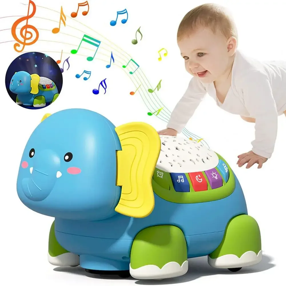 Baby Small Elephant Crawling Toys For Infants Puzzle Toys For Children Electric - £21.75 GBP