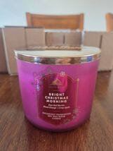 BBW Christmas Holiday Bath &amp; Body Works 3-Wick Candle Bright Christmas M... - $19.60