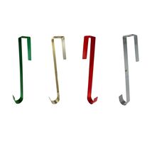Green Red Gold or Silver Shiny Metal Wreath Hanger 12 Inch CHOOSE YOUR S... - $12.98
