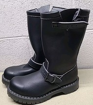 Vegetarian Shoes Black Engineer Boots Harness Strap - UK 6 US Men&#39;s 7, W... - $3,752.13 MXN