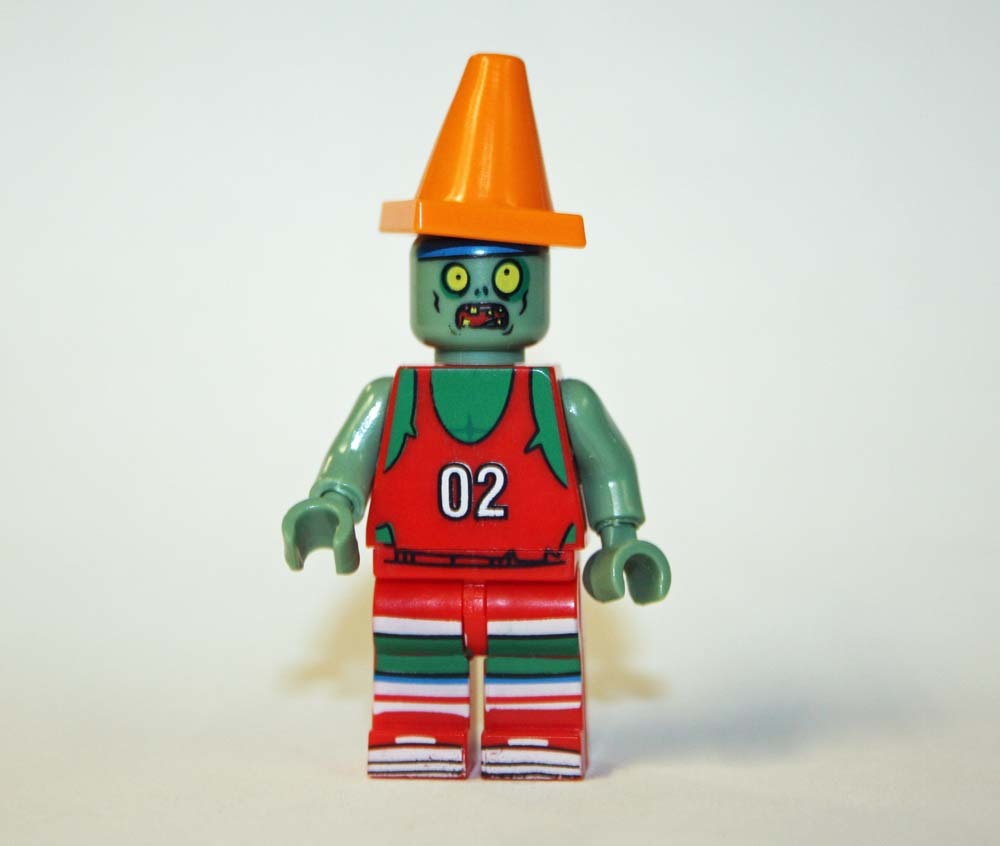 Zombie Cone Hat Horror Movie Custom Minifigures - $8.35