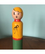 1920s Vintag Japanese Doll wood Box ChopSticks holder Child kokeshi pain... - £27.26 GBP