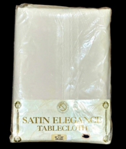Bardwil Linens Satin Elegance Ivory Rectangular Tablecloth 60x140 Vintage NOS - £20.66 GBP