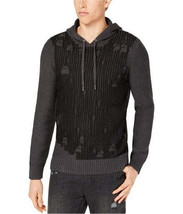 I-N-C Mens Flatline Hooded Sweater, Size Medium - $27.71