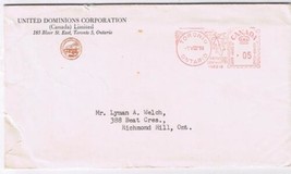 Canada Letter Cover United Dominions Corporation Toronto w/ Corresponden... - £1.66 GBP