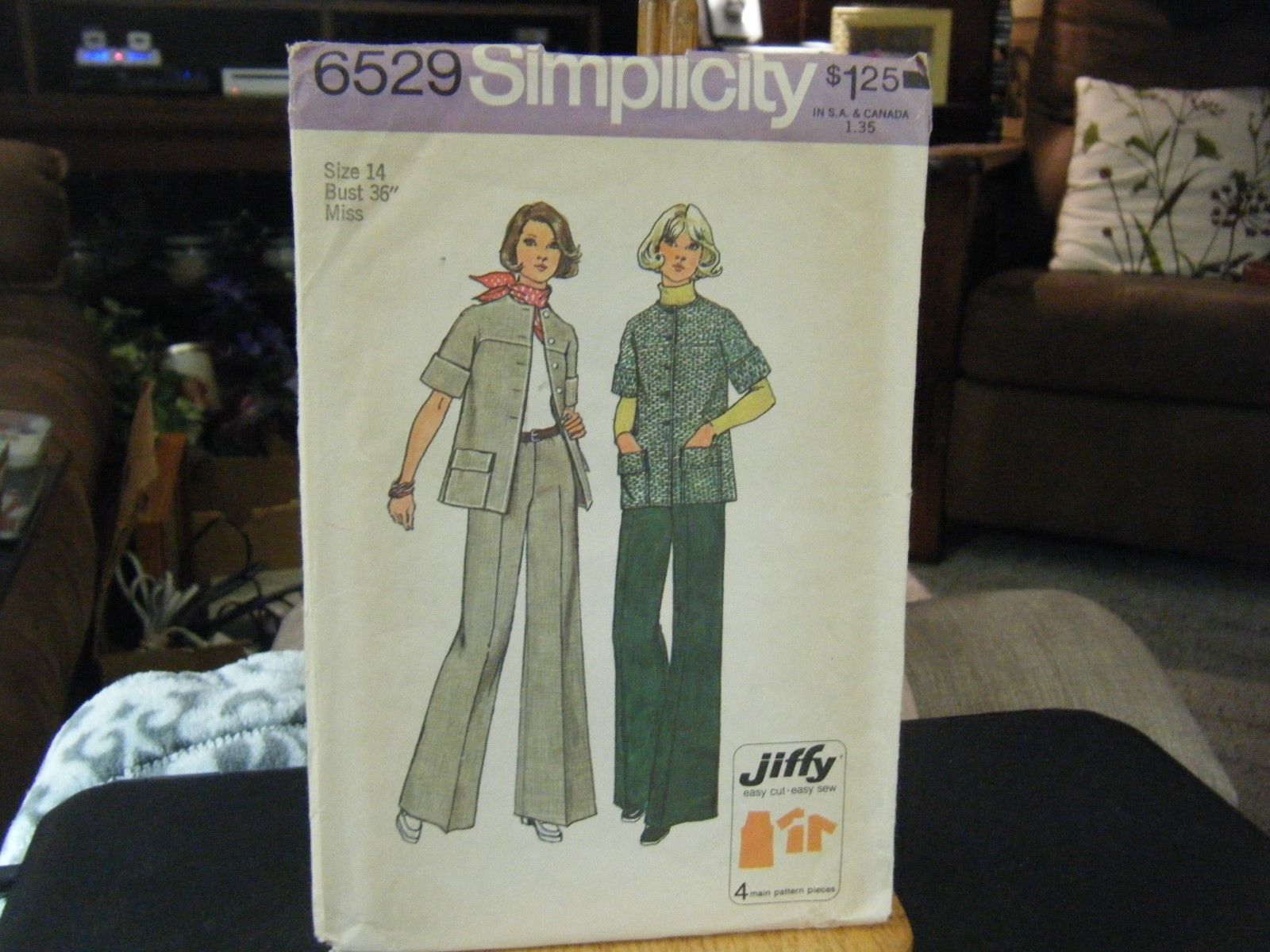 Simplicity 6529 Misses Unlined Jacket & Pants Pattern - Size 14 Bust 36 - $11.99