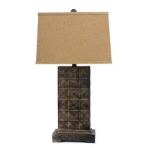 4.75 X 9.5 X 29.5 Brown Vintage With Metal Pedestal - Table Lamp - £285.96 GBP