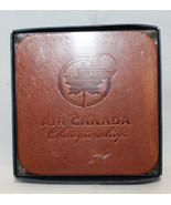 Air Canada Championship PGA Tour Golf Set of 6 Leather Coasters Souvenir... - £32.29 GBP